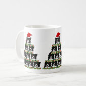 クリスマス縁どコリークリスマスツリー コーヒーマグカップ (正面左)