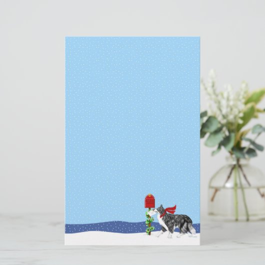 クリスマス縁どコリーメール 便箋 (スタンド正面)