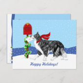 クリスマス縁どコリーメール 招待状 (正面/裏面)