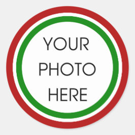 クリスマス縁どテンプレートシール ラウンドシール