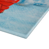 クリスマス縁どデリバリートラック雪のコリー犬 カッティングボード (角)