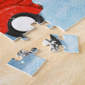 クリスマス縁どデリバリートラック雪のコリー犬 ジグソーパズル (側面)