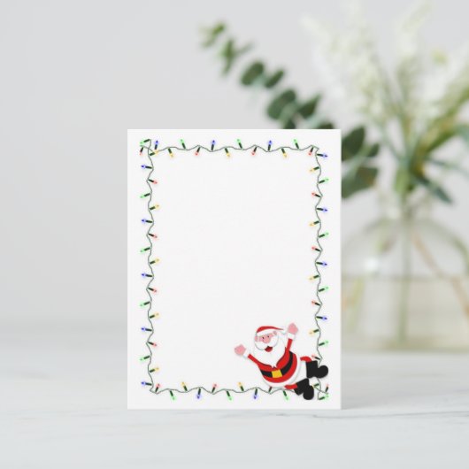クリスマス縁どライトサンタホリディポストカード シーズンポストカード (スタンド正面)