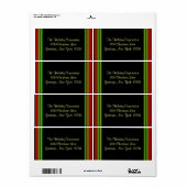 クリスマス縁ど住所 シール (フルシート)