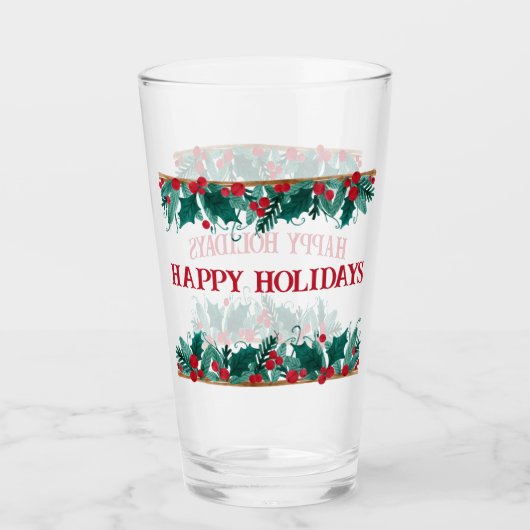 クリスマス縁ど文字 タンブラーグラス (正面)