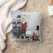 クリスマス缶コーラス、サンタ、雪だるま、ペンギン クッション (ブランケット)
