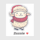 クリスマス羊 シール (シート)