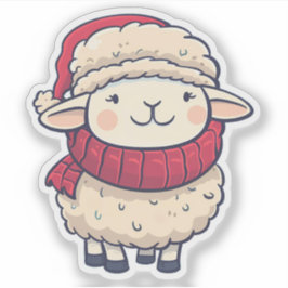 クリスマス羊 シール