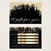 クリスマス美しいサロンヘアゴールドコンフェッティギフトドリップ (正面&裏面)