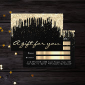 クリスマス美しいサロンヘアゴールドコンフェッティギフトドリップ