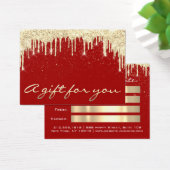 クリスマス美しいサロンヘア金ゴールド紙吹雪ギフトレッド (デスク)