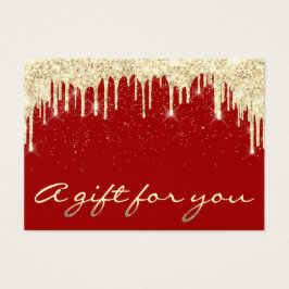 クリスマス美しいサロンヘア金ゴールド紙吹雪ギフトレッド