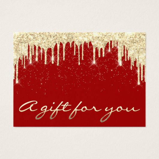 クリスマス美しいサロンヘア金ゴールド紙吹雪ギフトレッド (正面)