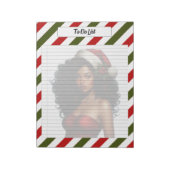 クリスマス美しいピンナップ_一覧 ノートパッド (回転)