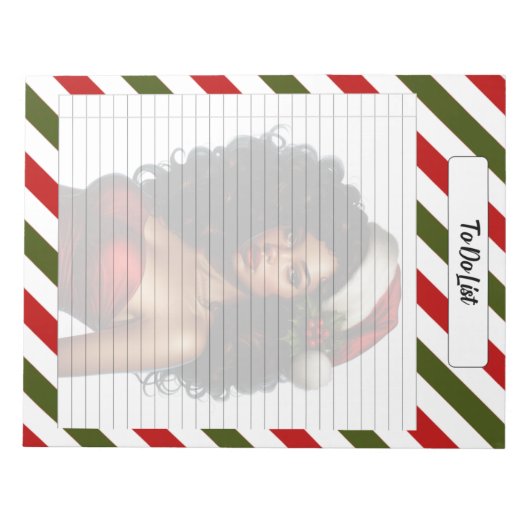 クリスマス美しいピンナップ_一覧 ノートパッド (正面)