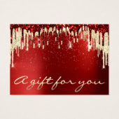 クリスマス美しい金ゴールド紙吹雪ギフトバーガンディドリップ (正面)