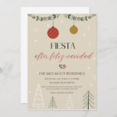 クリスマス翌日のフェリズ・ナビダッド・パーティー・セレブレーション 招待状 (正面/裏面)