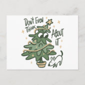 クリスマス考えの木の犬 シーズンポストカード (正面)