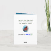 クリスマス考える(鳥)ショウジョウコウカンチョウの シーズンカード (裏面)