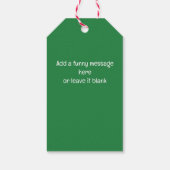 クリスマス考えグリーンおもしろいを数える人 ギフトタグ (裏面)