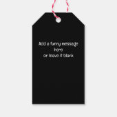 クリスマス考えブラックをおもしろいカウントする ギフトタグ (裏面)