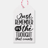 クリスマス考えブラックをおもしろいカウントする ギフトタグ (正面)