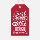 クリスマス考えレッドをおもしろいカウントする ギフトタグ (正面)