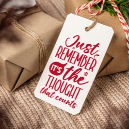 クリスマス考えレッドをおもしろいカウントする ギフトタグ