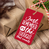 クリスマス考えレッドをおもしろいカウントする ギフトタグ