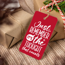 クリスマス考えレッドをおもしろいカウントする ギフトタグ