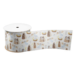 クリスマス聖なる夜の宗教サテンリボン サテンリボン