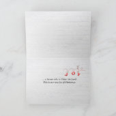 クリスマス聖なる書物、 経典とベビー足跡 カード (内部)