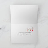 クリスマス聖なる書物、 経典とベビー足跡 カード (内部)