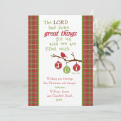 クリスマス聖なる書物、 経典の詩のカードが喜びでいっぱい シーズンカード (スタンド正面)