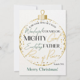 クリスマス聖なる書物、 経典グリーティングカードイザヤ9:6 シーズンカード