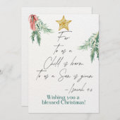 クリスマス聖なる書物、 経典グリーティングカードイザヤ9:6 シーズンカード (正面/裏面)