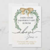 クリスマス聖なる書物、 経典グリーティングカードジェームス1:17 シーズンカード (正面)