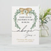 クリスマス聖なる書物、 経典グリーティングカードジェームス1:17 シーズンカード (スタンド正面)