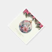 クリスマス聖なる書物、 経典ポインセティアスマリアとイエス スタンダードカクテルナプキン (角)