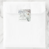 クリスマス聖なる書物、 経典ルカ2:11冬《鳥》アメリカゴガラ スクエアシール (バッグ)