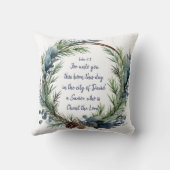 クリスマス聖なる書物、 経典ルカ2:11（鳥）ショウジョウコウカンチョウバード クッション (裏面)