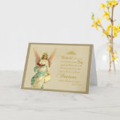 クリスマス聖なる書物、 経典ヴィンテージ再生 カード (黄色い花)