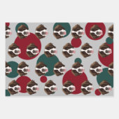 クリスマス聖ベルナード ラッピングペーパーシート (正面)