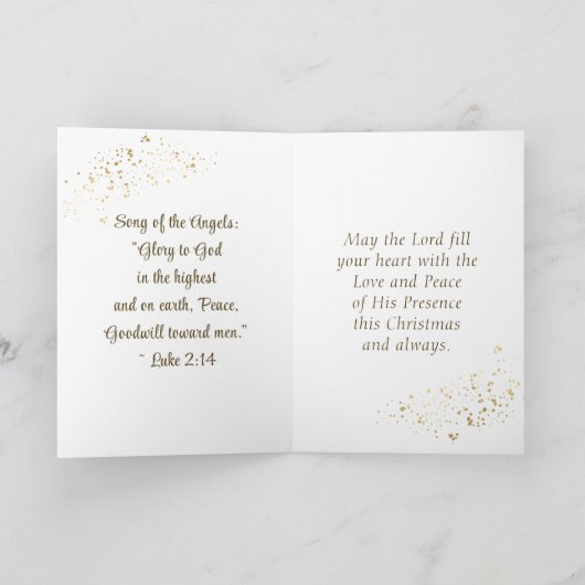 クリスマス聖書イザヤ9:6素晴らしいカウンセラー シーズンカード (内部)