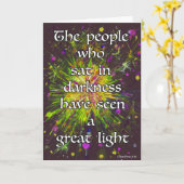 クリスマス聖書引用文クリスチャンスター抽象芸術アート カード (黄色い花)