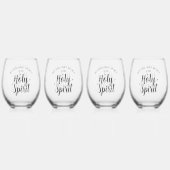 クリスマス聖霊キリスト教クリスマス ステムなしワイングラス (正面)