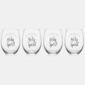 クリスマス聖霊キリスト教クリスマス ステムなしワイングラス (裏面)