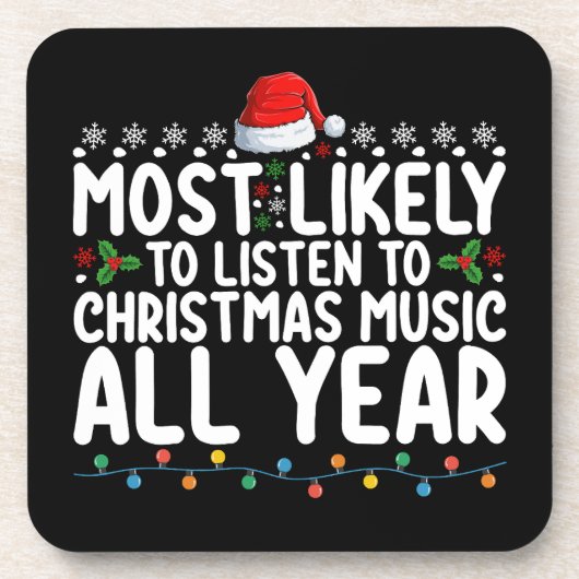 クリスマス聞音楽には一年中最も近い コースター (正面)