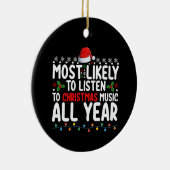 クリスマス聞音楽には一年中最も近い セラミックオーナメント (右)