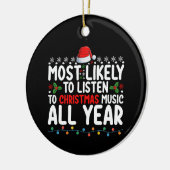 クリスマス聞音楽には一年中最も近い セラミックオーナメント (左)